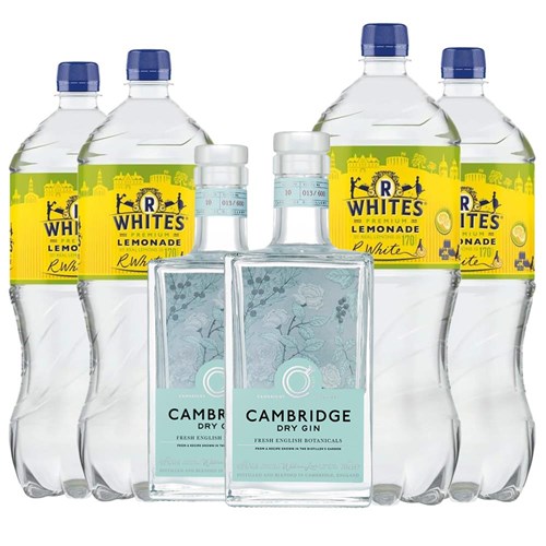 Case of 6 with Cambridge Dry Gin 70cl and R. White’s Lemonade | Spirit & Mixer Set